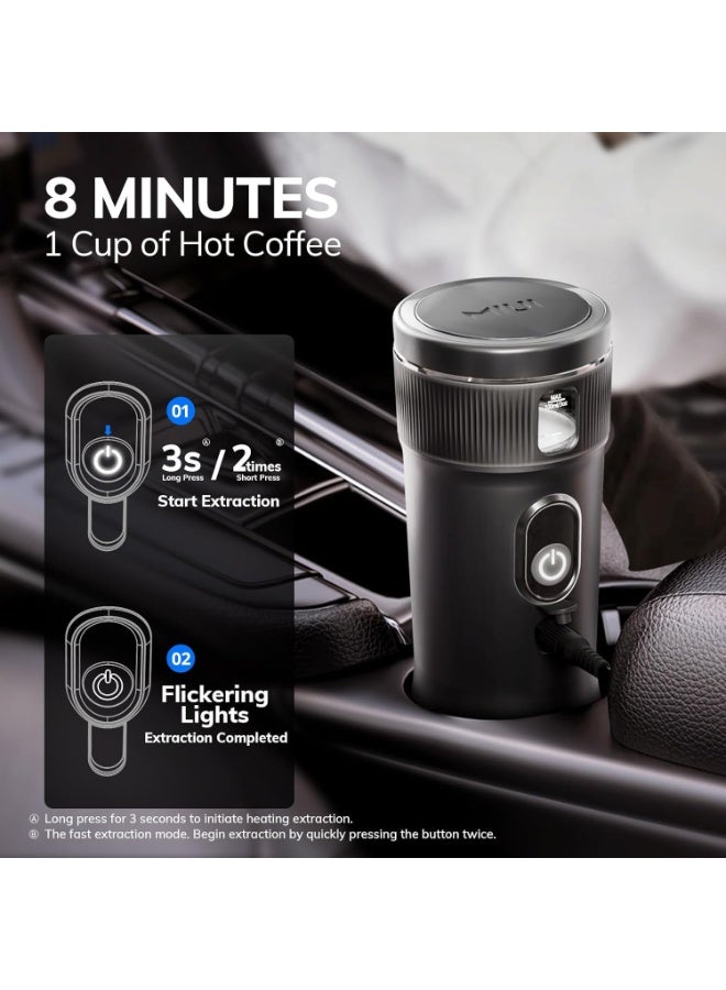 MIUI Portable Coffee Maker Small Espresso Machine DC12V Travel Coffee Maker for Car Outdoors Lightweight Camping Backpacker - Image 4